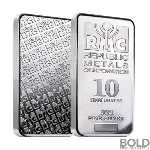 Silver 10 oz Republic Bar