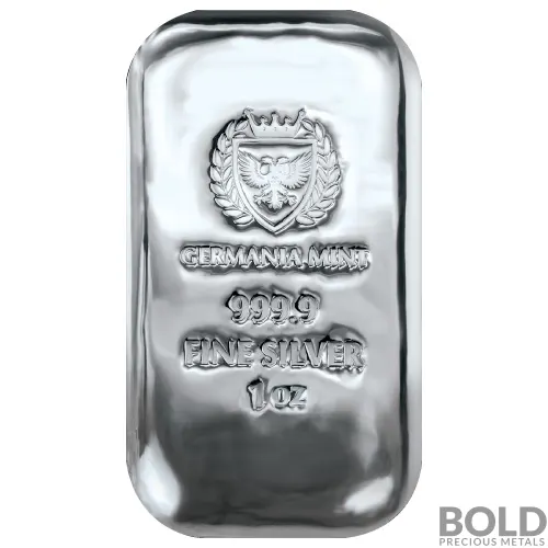 Silver 1 oz Germania Cast Bar
