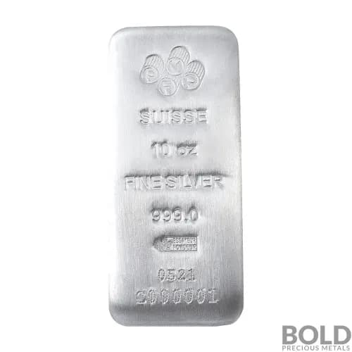 10 oz PAMP Silver Cast Bar