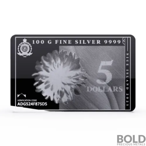 2023 Silver 100 Gram Pressburg SilverNote Bar