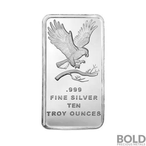Silver 10 oz Random Eagle Bar (our choice)