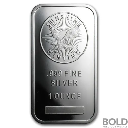 Silver 1 oz Sunshine Mint Bar
