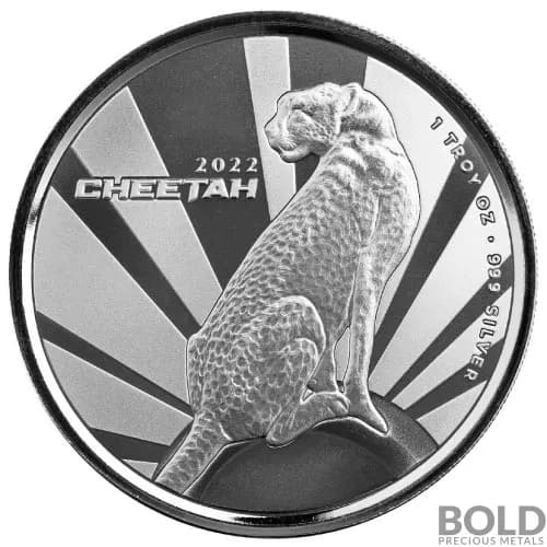 2022 Silver 1 oz Cameroon Cheetah BU