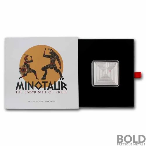 2021 Solomon Islands Minotaur Labyrinth of Crete 1.5 oz Silver