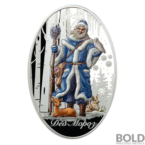 2022 Solomon Islands Matryoshka Doll: Father Frost 1 oz Silver Proof-Impaired