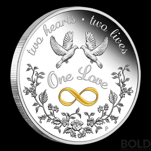 2021 Silver Perth One Love Colored 1 oz Proof