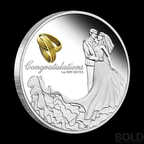 2021 Silver Perth Wedding 1 oz Proof Coin