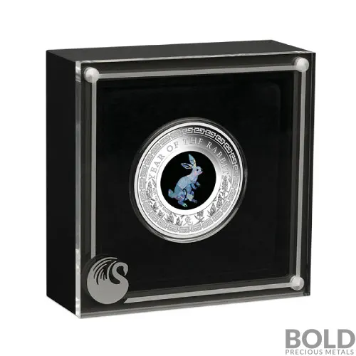 2023 Perth Silver 1 oz Opal Lunar Rabbit Proof