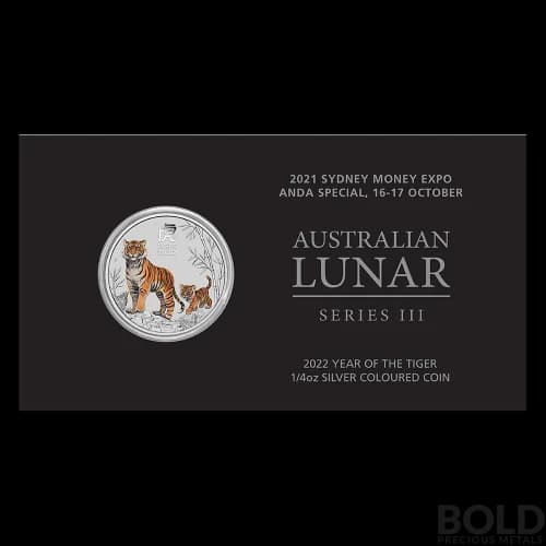 2022 Perth Lunar Tiger Sydney Expo 1/4 oz Silver Colored (In Card)