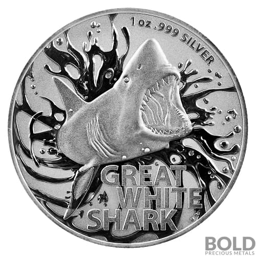 2021 Australian Great White Shark Silver Coin - 1 oz