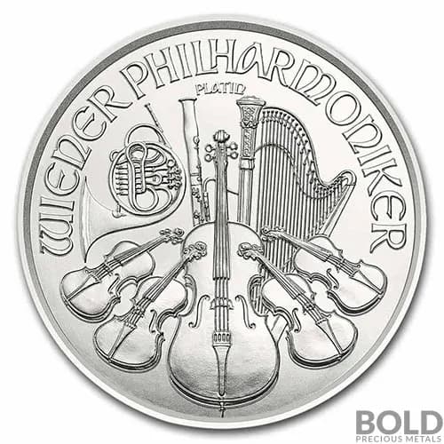 2022 Austria Philharmonic 1/25 oz Platinum BU