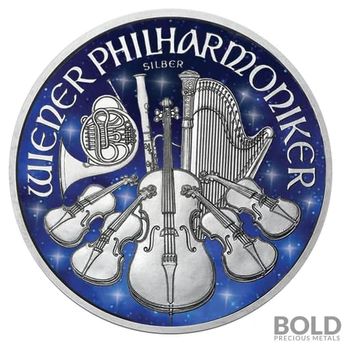 2019 Silver 1 oz Austria Philharmonic Glowing Galaxy
