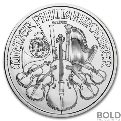Silver Austrian Philharmonic *Random Date* - 1 oz-Impaired