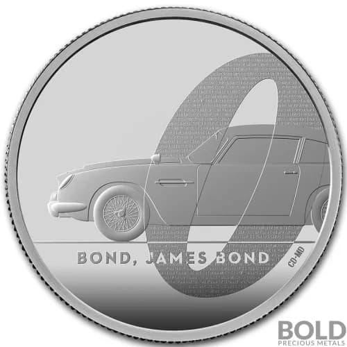 2020 UK 2 oz Silver James Bond 007 R1 (Aston Martin-DB5) Proof
