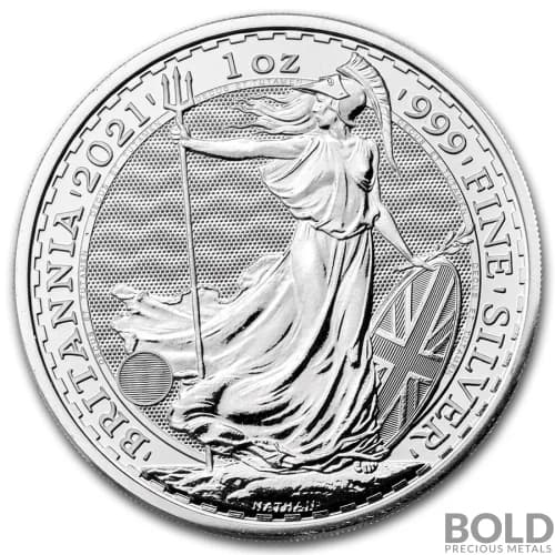 2021 1 oz British Britannia Silver Coin (Impaired)