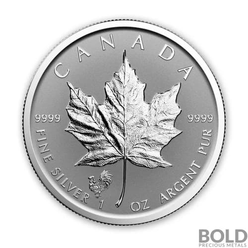 2017 Silver 1 oz Canada Maple Leaf Rooster Privy
