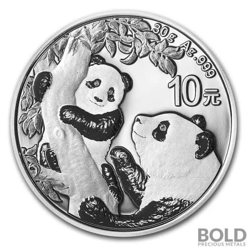 2021 China Panda 30 g Silver BU