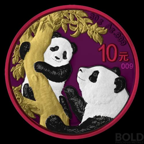 2021 Space Metals II China Panda 30 g Silver