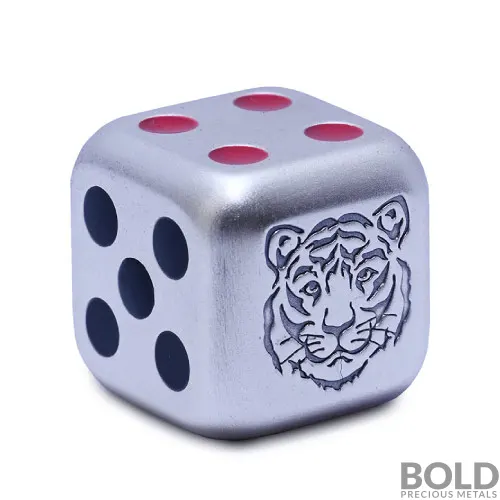 2022 Silver 1 oz Fiji Tiger Dice Coin