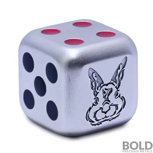 2023 Silver 1 oz Fiji Rabbit Dice Coin