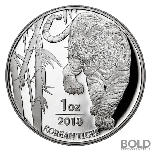 2018 South Korea 1 oz Silver Tiger