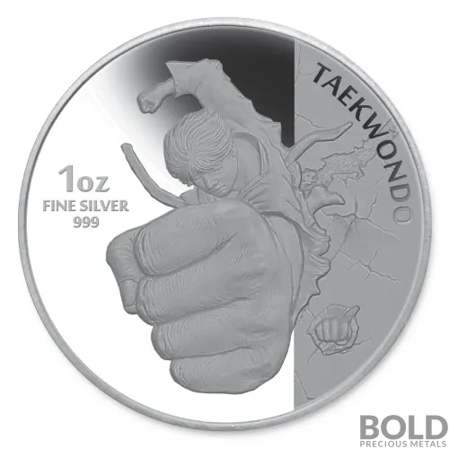 2020 South Korean Silver Taekwondo Proof - 1 oz