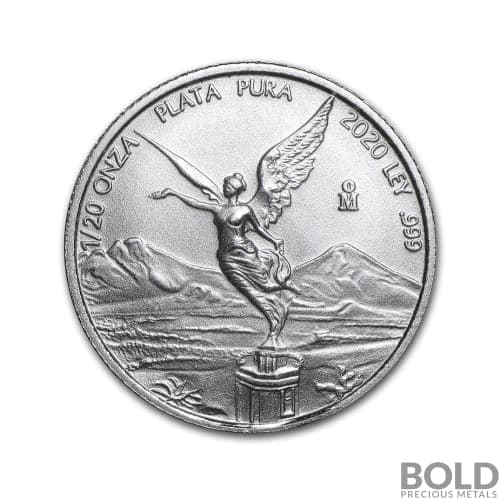 2020 Mexican Libertad 1/20 oz Silver BU