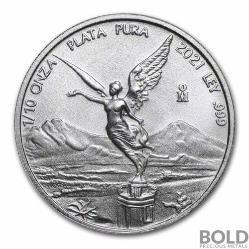 2021 Mexican Libertad 1/10 oz Silver BU