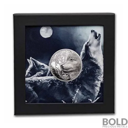 2021 Mongolia Mystic Wolf 1 oz Silver Proof