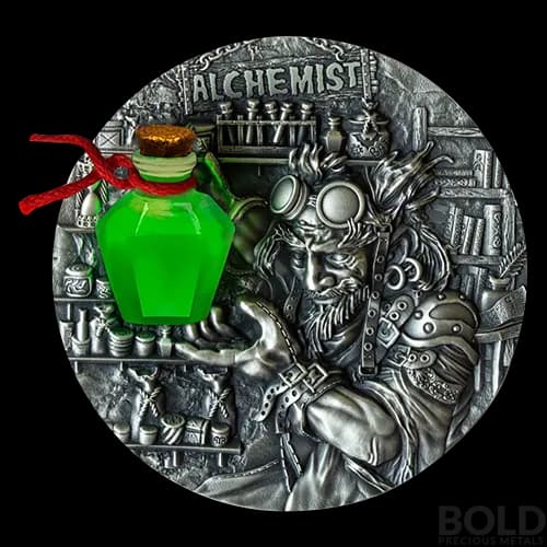 2022 Niue Alchemist 2 oz Silver Antique Coin