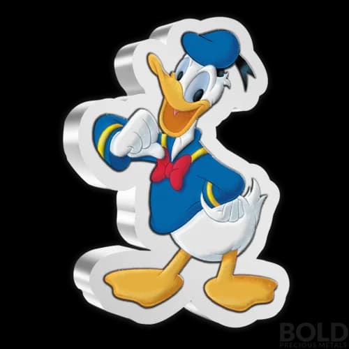 2021 Niue Disney Donald Duck Shaped 1 oz Silver Proof