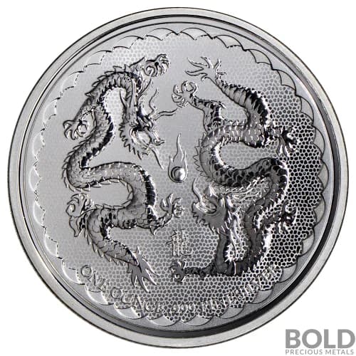 2018 Silver Niue Double Dragon - 1 oz