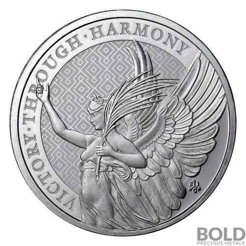 2021 St Helena Queens Virtues: Victory 1 oz Silver BU