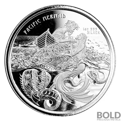 2021 Samoa: Pacific Mermaid 1 oz Silver BU
