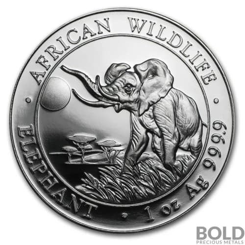 2016 Silver Somalian Elephant - 1 oz