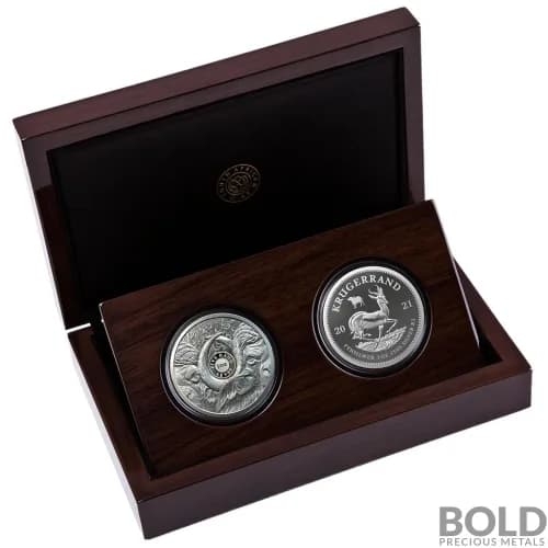 2021 Silver Big Five Buffalo & Krugerrand Privy Proof Set - 2 oz