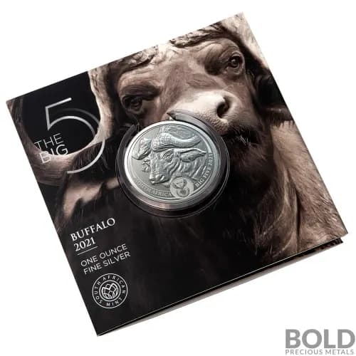2021 Silver South Africa Big Five Buffalo BU - 1 oz