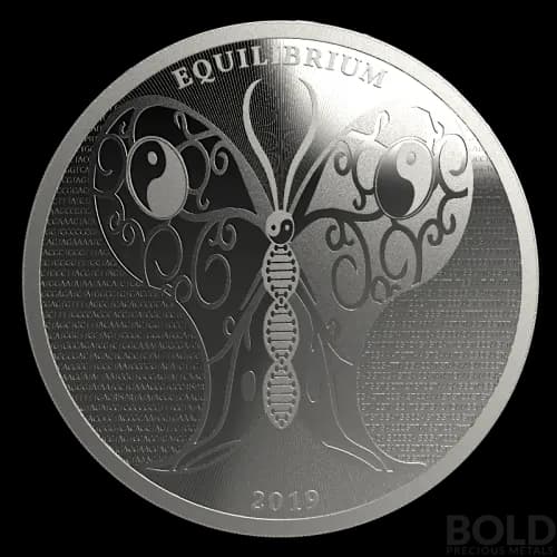 2019 Silver Tokelau Equilibrium: Butterfly 1 oz BU