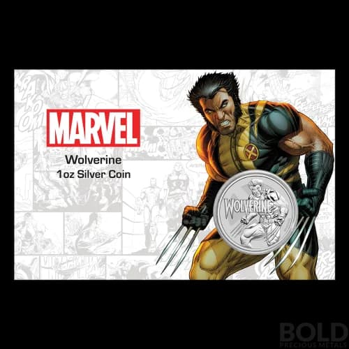2021 Tuvalu Marvel Wolverine 1 oz Silver BU (In Card)