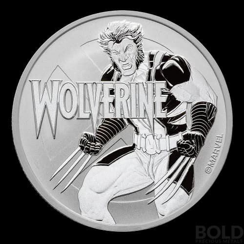 2021 Tuvalu Marvel Wolverine 1 oz Silver BU