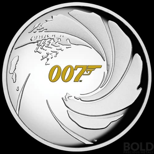 2020 Tuvalu James Bond 007 1 oz Silver Proof High Relief