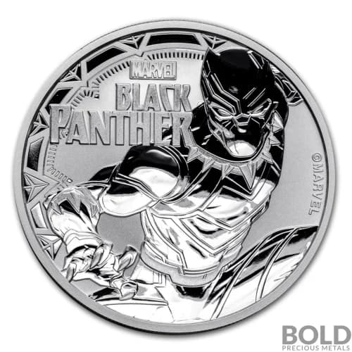 2018 Silver Tuvalu Black Panther - 1 oz