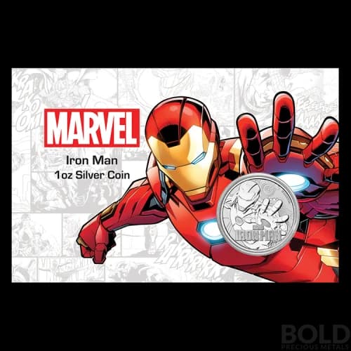 2018 Silver 1 oz Tuvalu Iron Man (In Card)