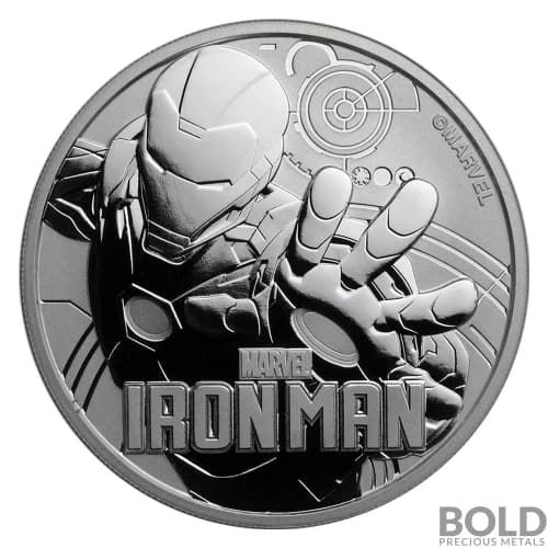2018 Silver 1 oz Tuvalu Iron Man