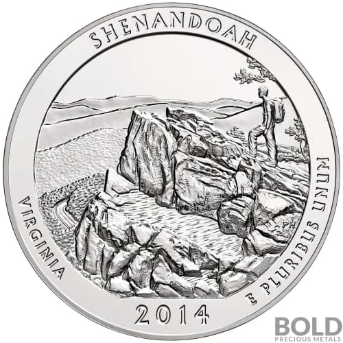 2014 Silver 5 oz America The Beautiful Shenandoah NP Virginia