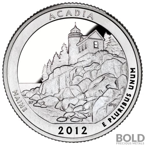 2012 S Acadia America the Beautiful Quarters : Silver Proof