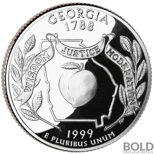 1999-S Silver Proof State Quarter - GEORGIA