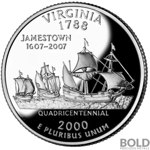 2000-S Silver Proof State Quarter - VIRGINIA