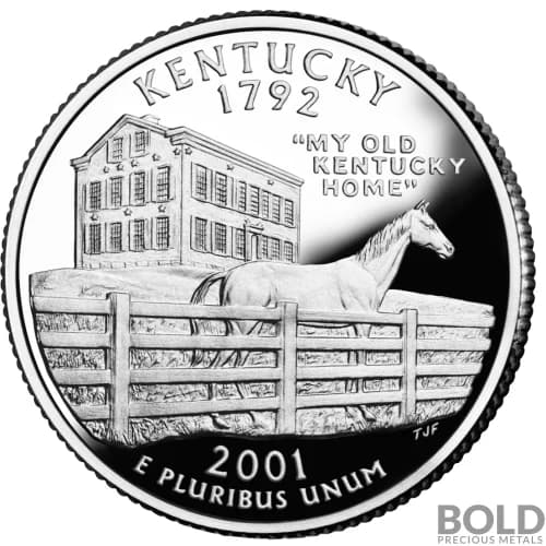 2001-S Silver Proof State Quarter - KENTUCKY
