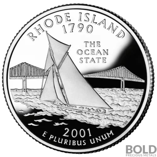 2001-S Silver Proof State Quarter - RHODE ISLAND